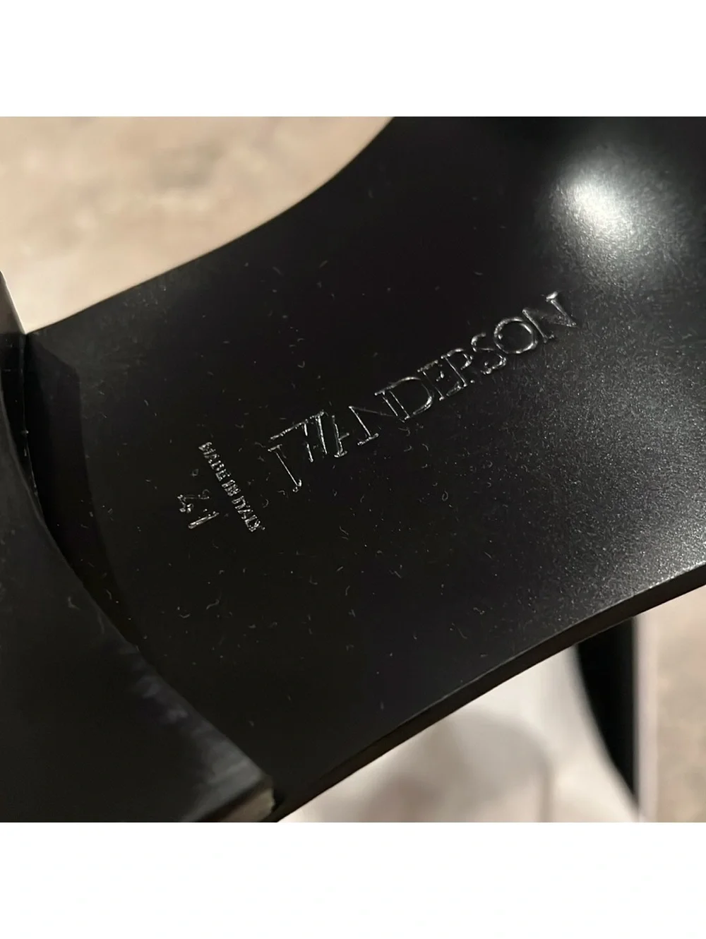 JW Anderson Anchor Logo Loafers in Black Leather Size 41 New in Box w/DustBag